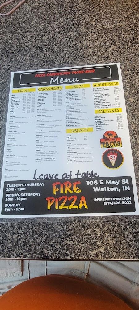 Fire Pizza Menu image 2
